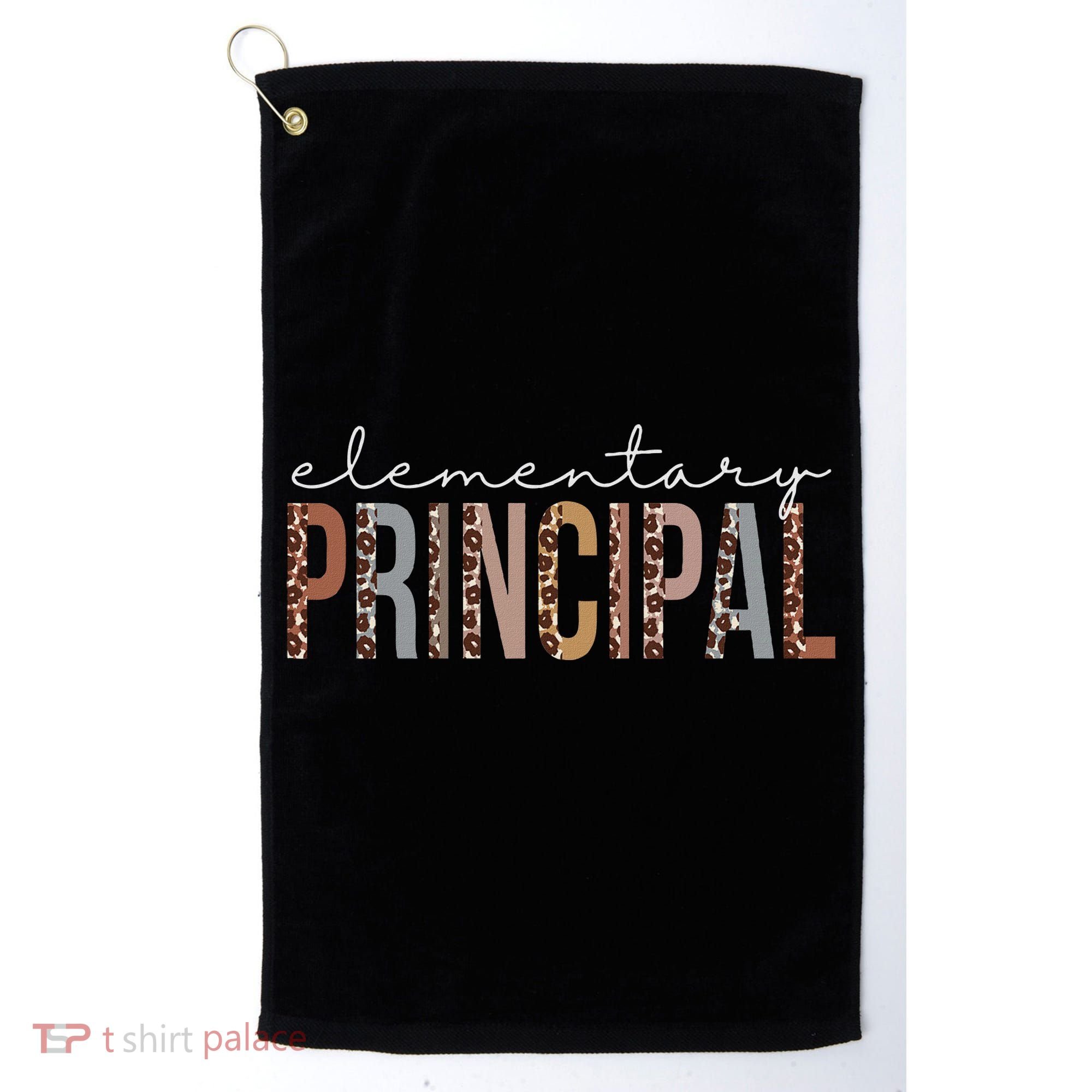 Elementary Principal Leopard Appreciation For Women For Work Golf Towel
