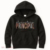 Elementary Principal Leopard Appreciation For Women For Work Kids Hoodie thumb 0