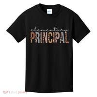 Elementary Principal Leopard Appreciation For Women For Work Kids T-Shirt thumb 0