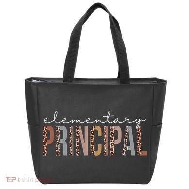 Elementary Principal Leopard Appreciation For Women For Work Tote Bag