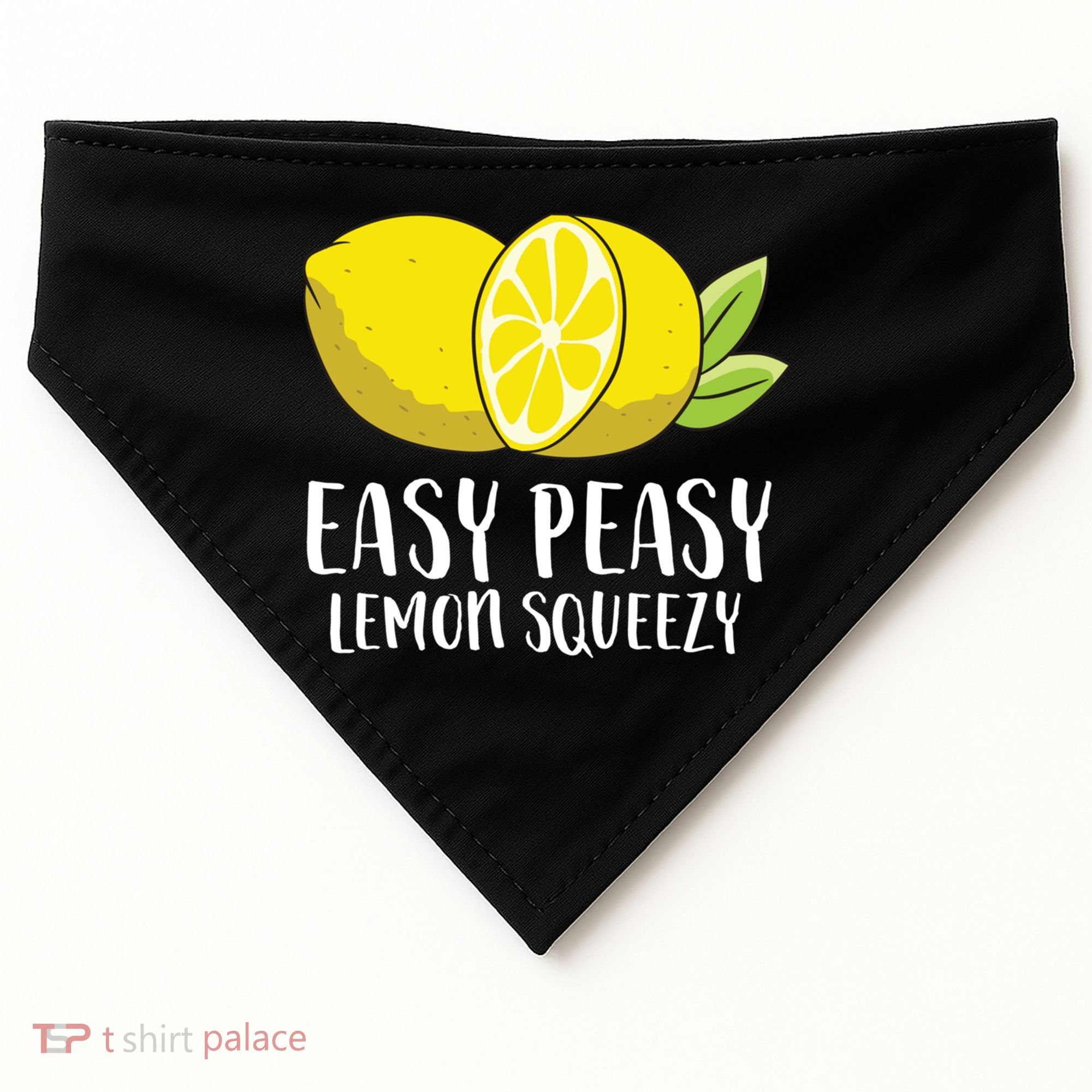 Easy Peasy Lemon Squeezy Lemonade Lemons Great Gift USA-Made Doggie Bandana