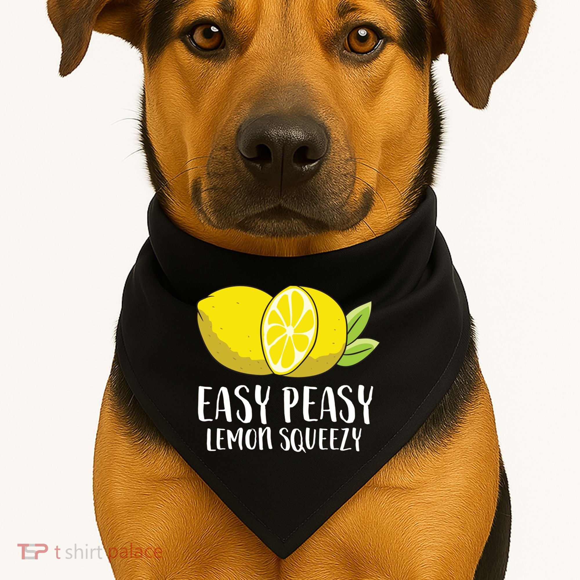Easy Peasy Lemon Squeezy Lemonade Lemons Great Gift USA-Made Doggie Bandana