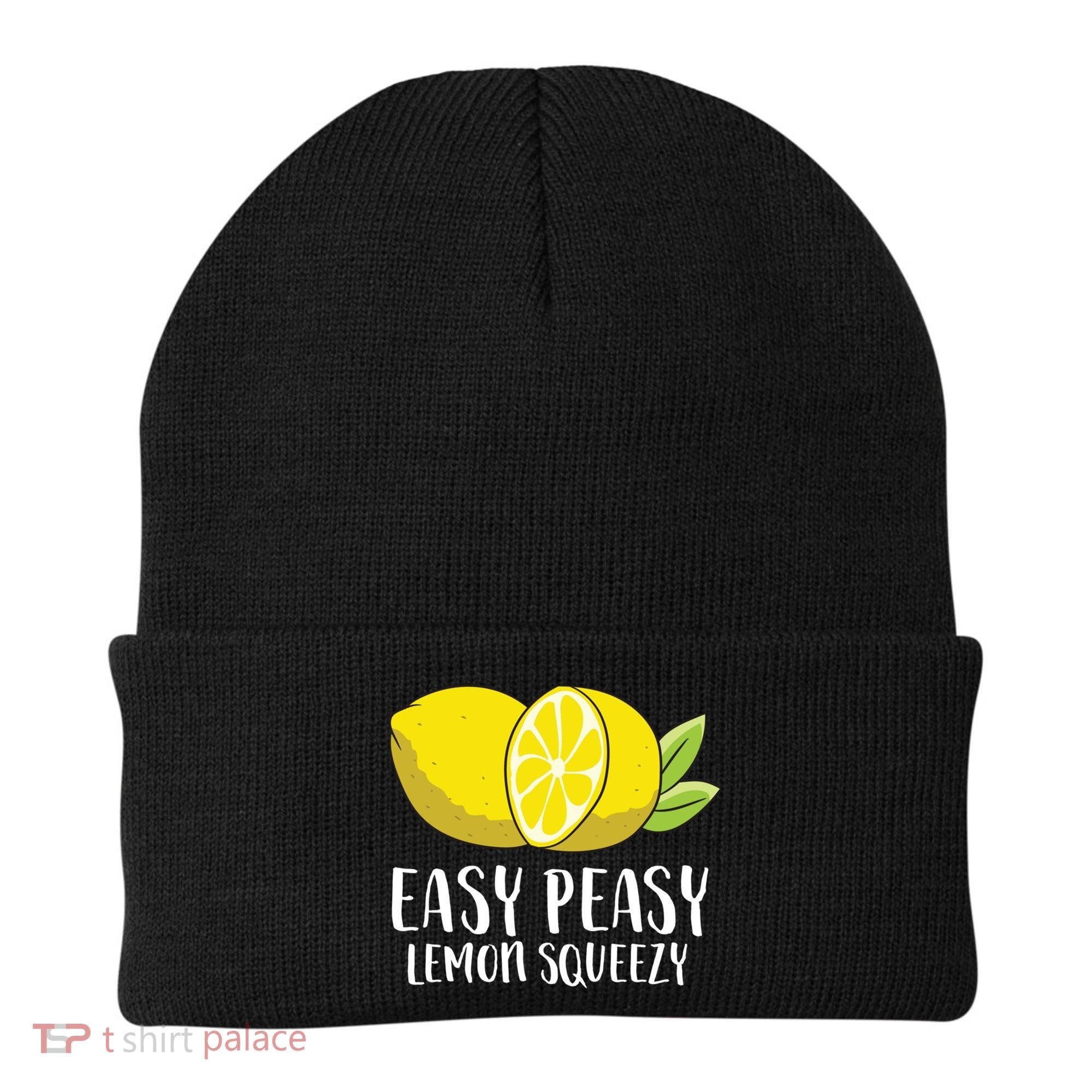 Easy Peasy Lemon Squeezy Lemonade Lemons Great Gift Beanie