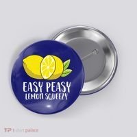 Easy Peasy Lemon Squeezy Lemonade Lemons Great Gift Button thumb 0