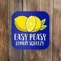 Easy Peasy Lemon Squeezy Lemonade Lemons Great Gift Coaster thumb 0