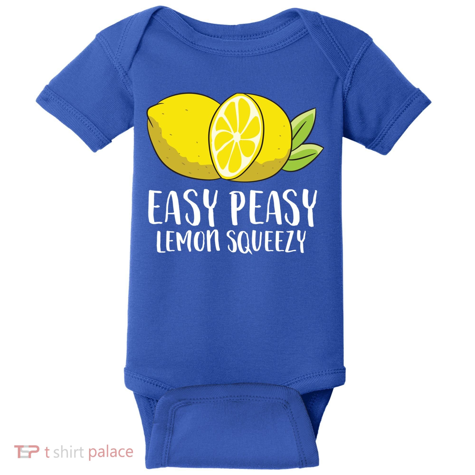 Easy Peasy Lemon Squeezy Lemonade Lemons Great Gift Baby Bodysuit