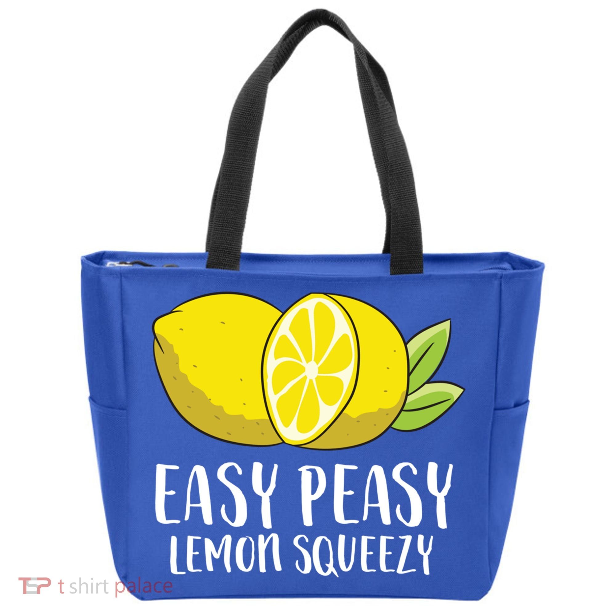 Easy Peasy Lemon Squeezy Lemonade Lemons Great Gift Tote Bag