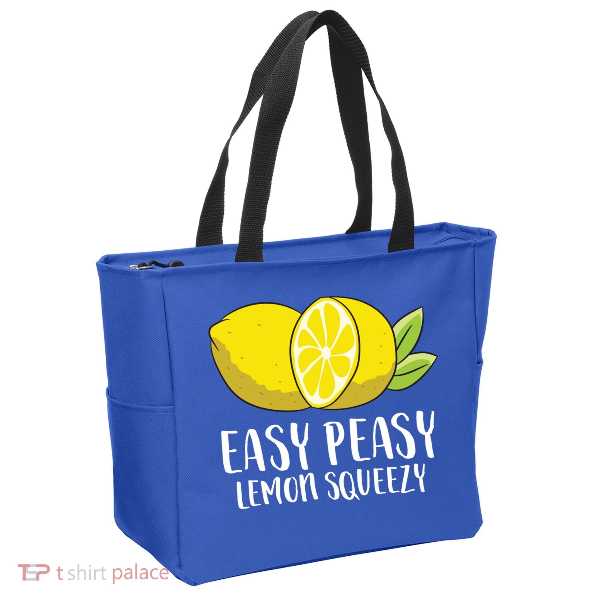 Easy Peasy Lemon Squeezy Lemonade Lemons Great Gift Tote Bag