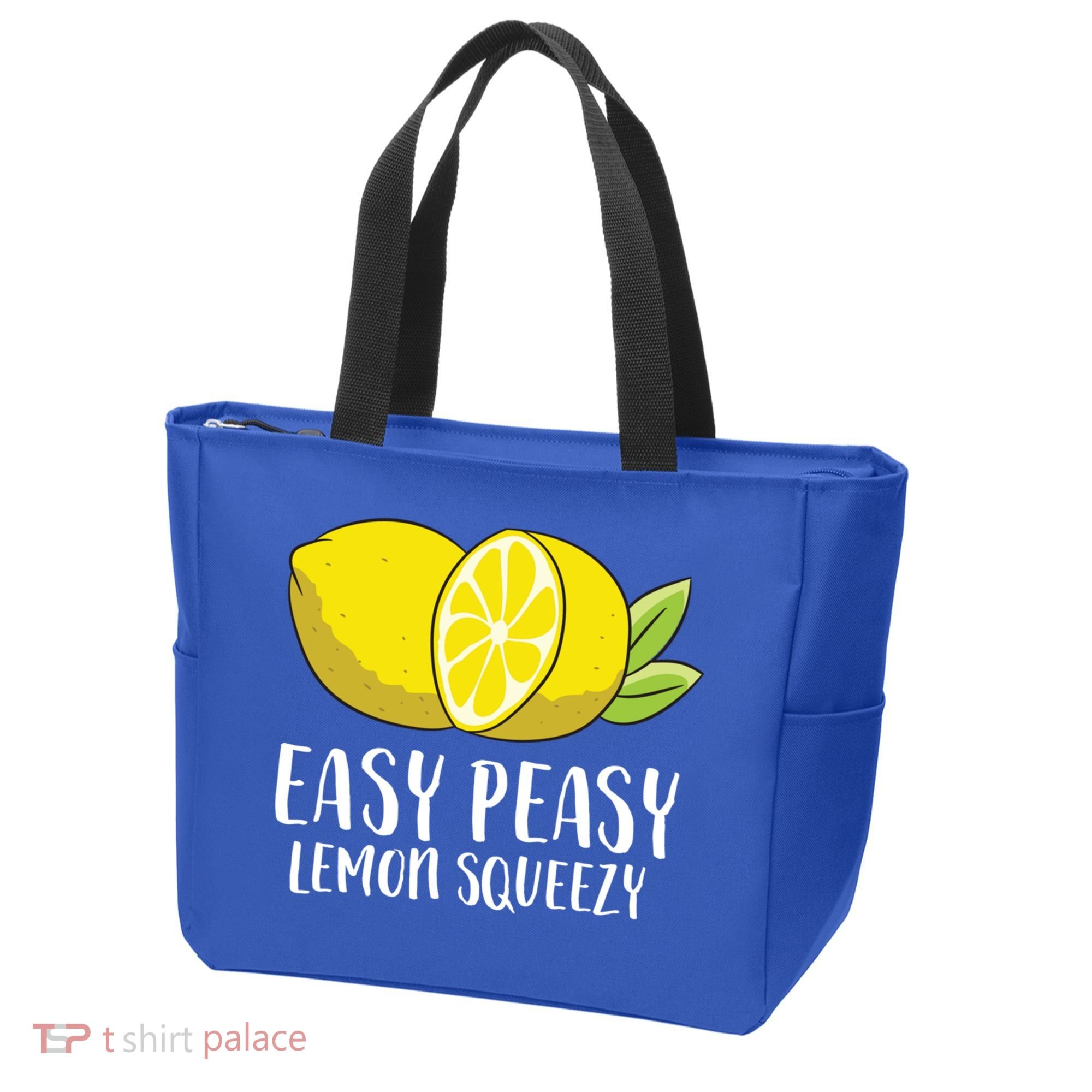 Easy Peasy Lemon Squeezy Lemonade Lemons Great Gift Tote Bag