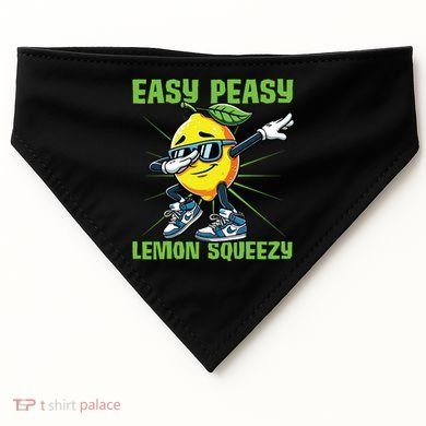 Easy Peasy Lemon Squeezy Lemon Stand Lemonade Crew USA-Made Doggie Bandana