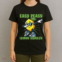 Easy Peasy Lemon Squeezy Lemon Stand Lemonade Crew T-Shirt thumb 4
