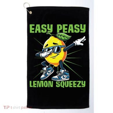 Easy Peasy Lemon Squeezy Lemon Stand Lemonade Crew Golf Towel