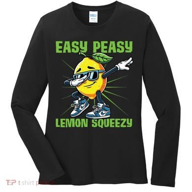 Easy Peasy Lemon Squeezy Lemon Stand Lemonade Crew Women's Long Sleeve Shirt