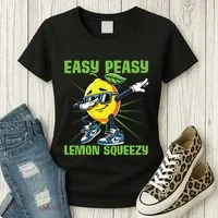 Easy Peasy Lemon Squeezy Lemon Stand Lemonade Crew Women's T-Shirt thumb 3