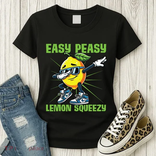 Easy Peasy Lemon Squeezy Lemon Stand Lemonade Crew Women's T-Shirt