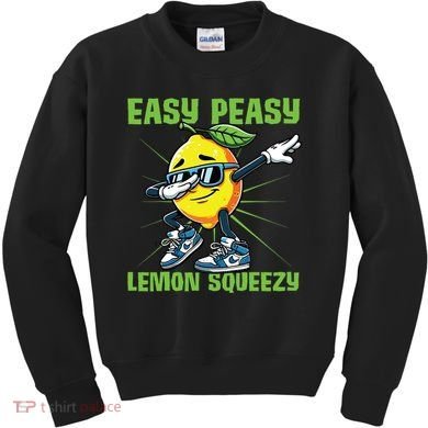 Easy Peasy Lemon Squeezy Lemon Stand Lemonade Crew Kids Sweatshirt