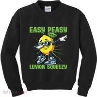Easy Peasy Lemon Squeezy Lemon Stand Lemonade Crew Kids Sweatshirt thumb 0