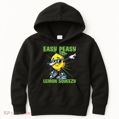 Easy Peasy Lemon Squeezy Lemon Stand Lemonade Crew Kids Hoodie