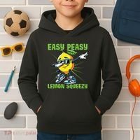 Easy Peasy Lemon Squeezy Lemon Stand Lemonade Crew Kids Hoodie thumb 2