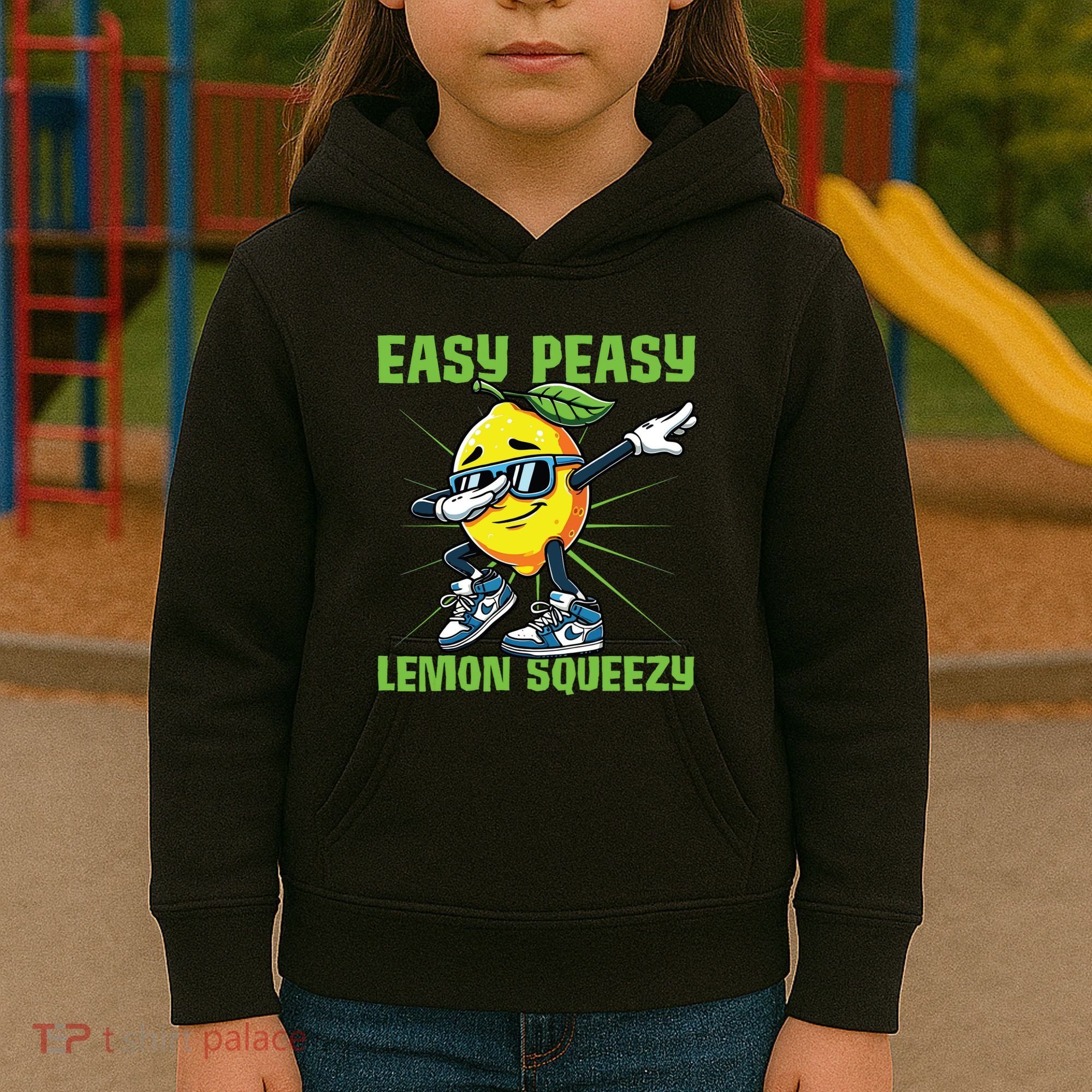 Easy Peasy Lemon Squeezy Lemon Stand Lemonade Crew Kids Hoodie