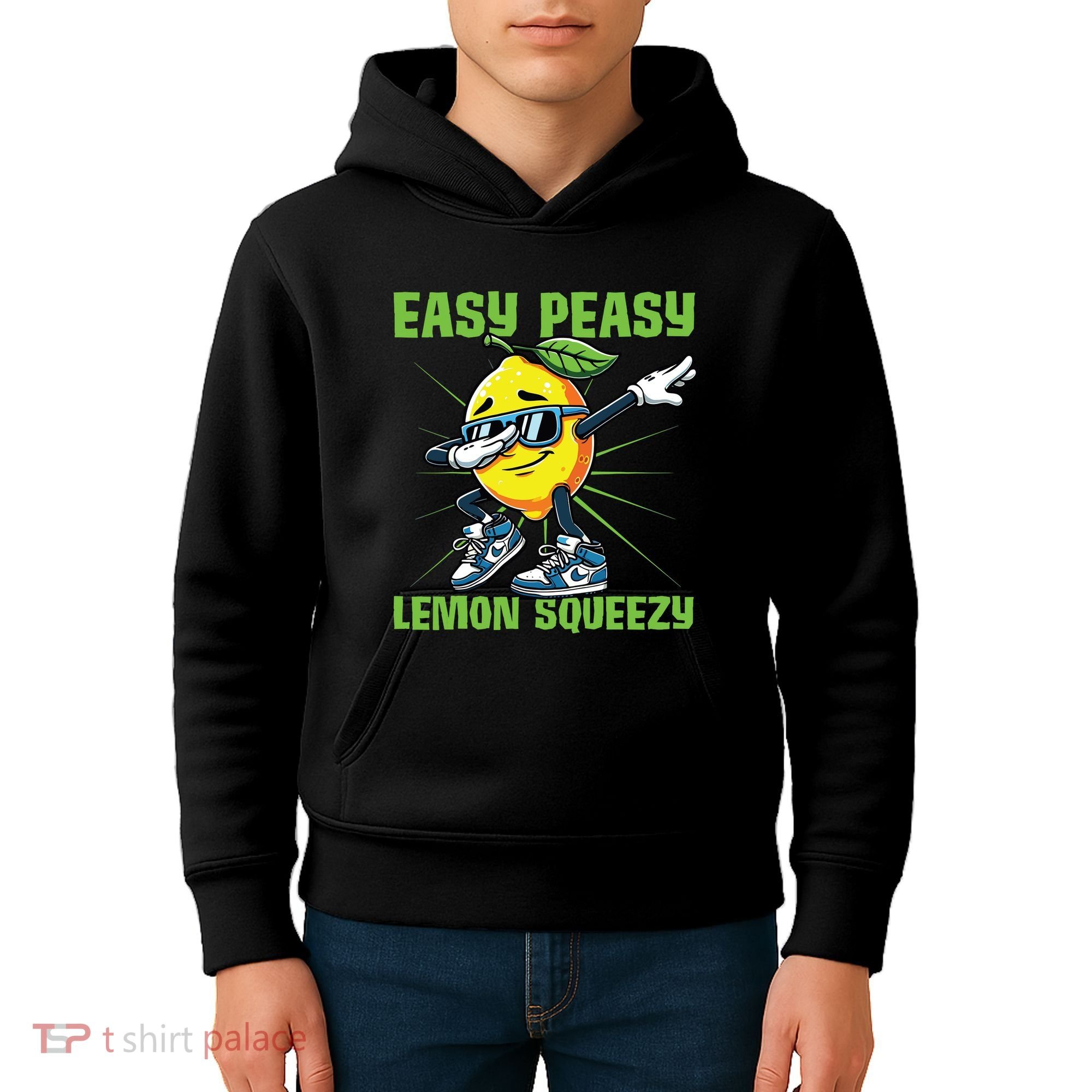 Easy Peasy Lemon Squeezy Lemon Stand Lemonade Crew Kids Hoodie
