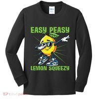 Easy Peasy Lemon Squeezy Lemon Stand Lemonade Crew Kids Long Sleeve Shirt thumb 0
