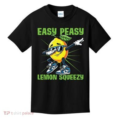 Easy Peasy Lemon Squeezy Lemon Stand Lemonade Crew Kids T-Shirt