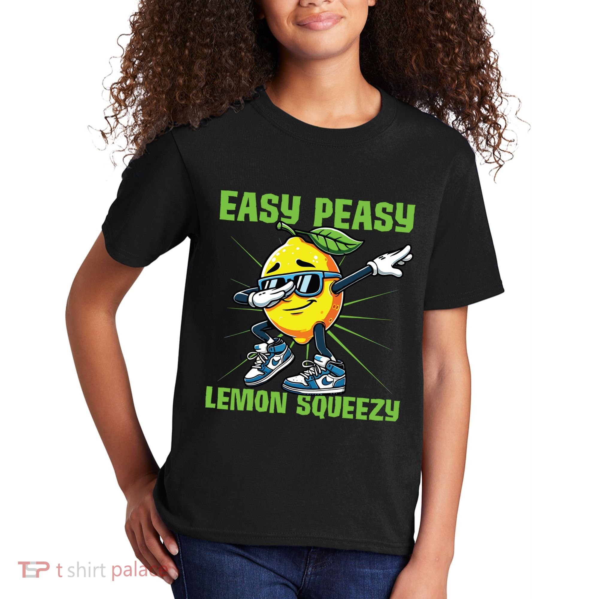 Easy Peasy Lemon Squeezy Lemon Stand Lemonade Crew Kids T-Shirt