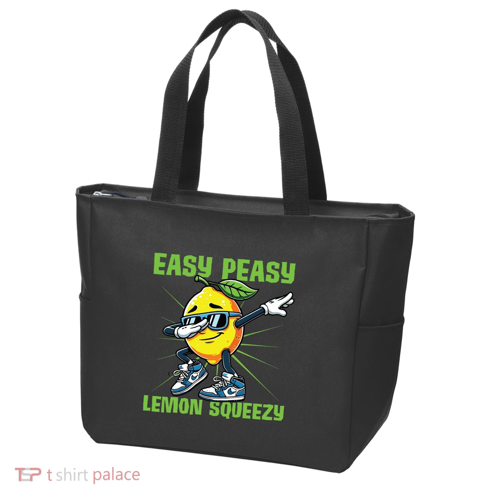 Easy Peasy Lemon Squeezy Lemon Stand Lemonade Crew Tote Bag