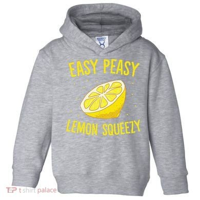 Easy Peasy Lemon Squeezy Funny Lemons Summer Lemonade Toddler Hoodie