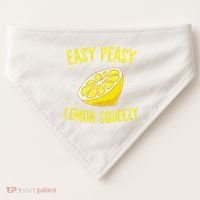 Easy Peasy Lemon Squeezy Funny Lemons Summer Lemonade USA-Made Doggie Bandana thumb 0