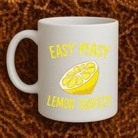 Easy Peasy Lemon Squeezy Funny Lemons Summer Lemonade Coffee Mug thumb 2