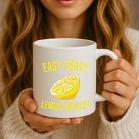 Easy Peasy Lemon Squeezy Funny Lemons Summer Lemonade Coffee Mug thumb 3