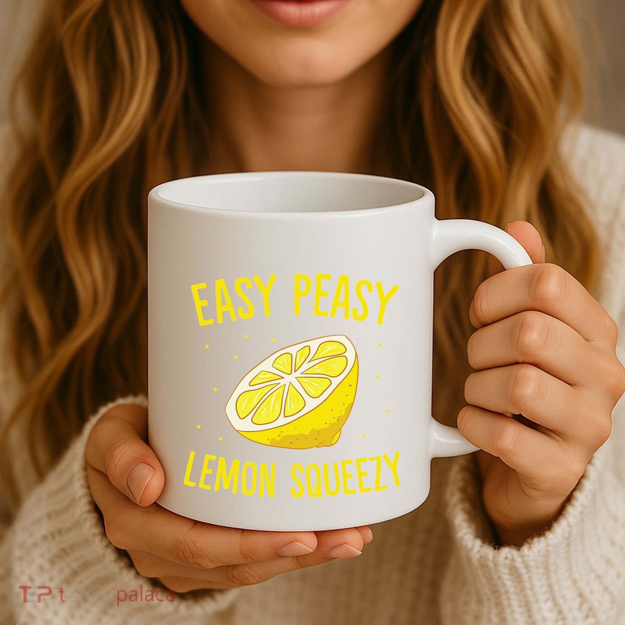 Easy Peasy Lemon Squeezy Funny Lemons Summer Lemonade Coffee Mug