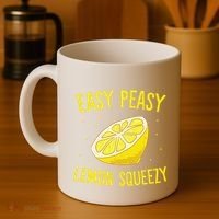 Easy Peasy Lemon Squeezy Funny Lemons Summer Lemonade Coffee Mug thumb 4