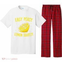 Easy Peasy Lemon Squeezy Funny Lemons Summer Lemonade Pajama Set thumb 0
