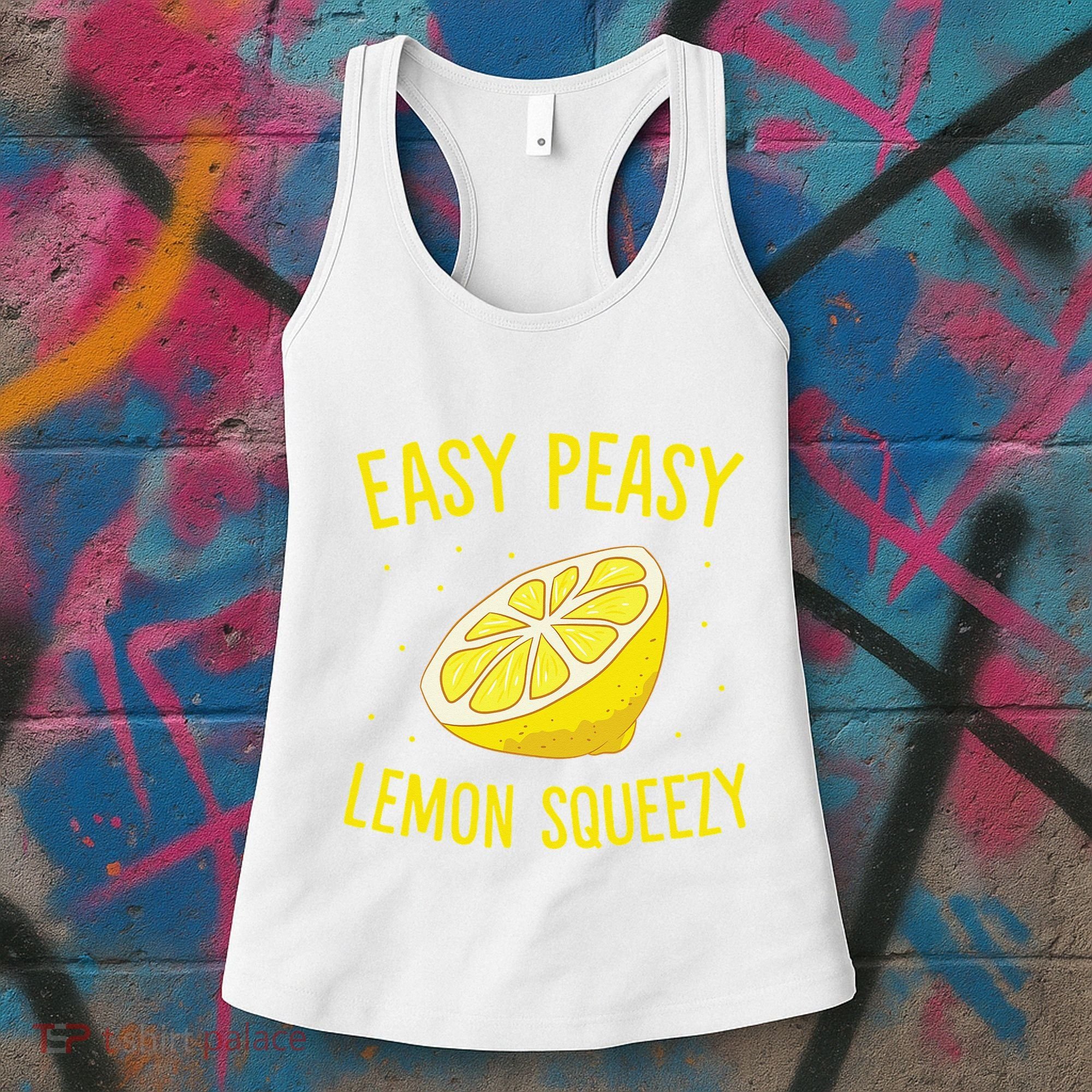 Easy Peasy Lemon Squeezy Funny Lemons Summer Lemonade Women's Tank Top