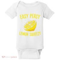 Easy Peasy Lemon Squeezy Funny Lemons Summer Lemonade Baby Bodysuit thumb 0