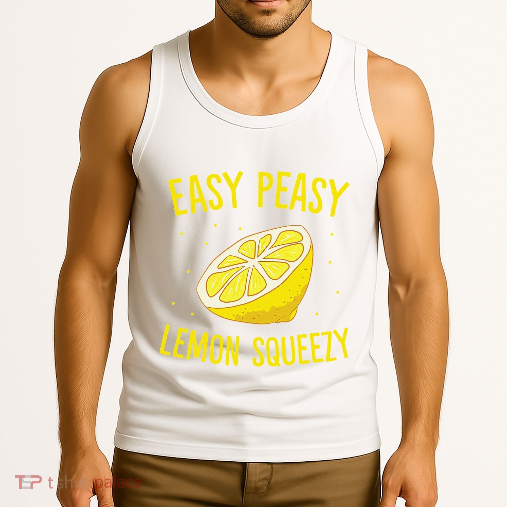 Easy Peasy Lemon Squeezy Funny Lemons Summer Lemonade Tank Top