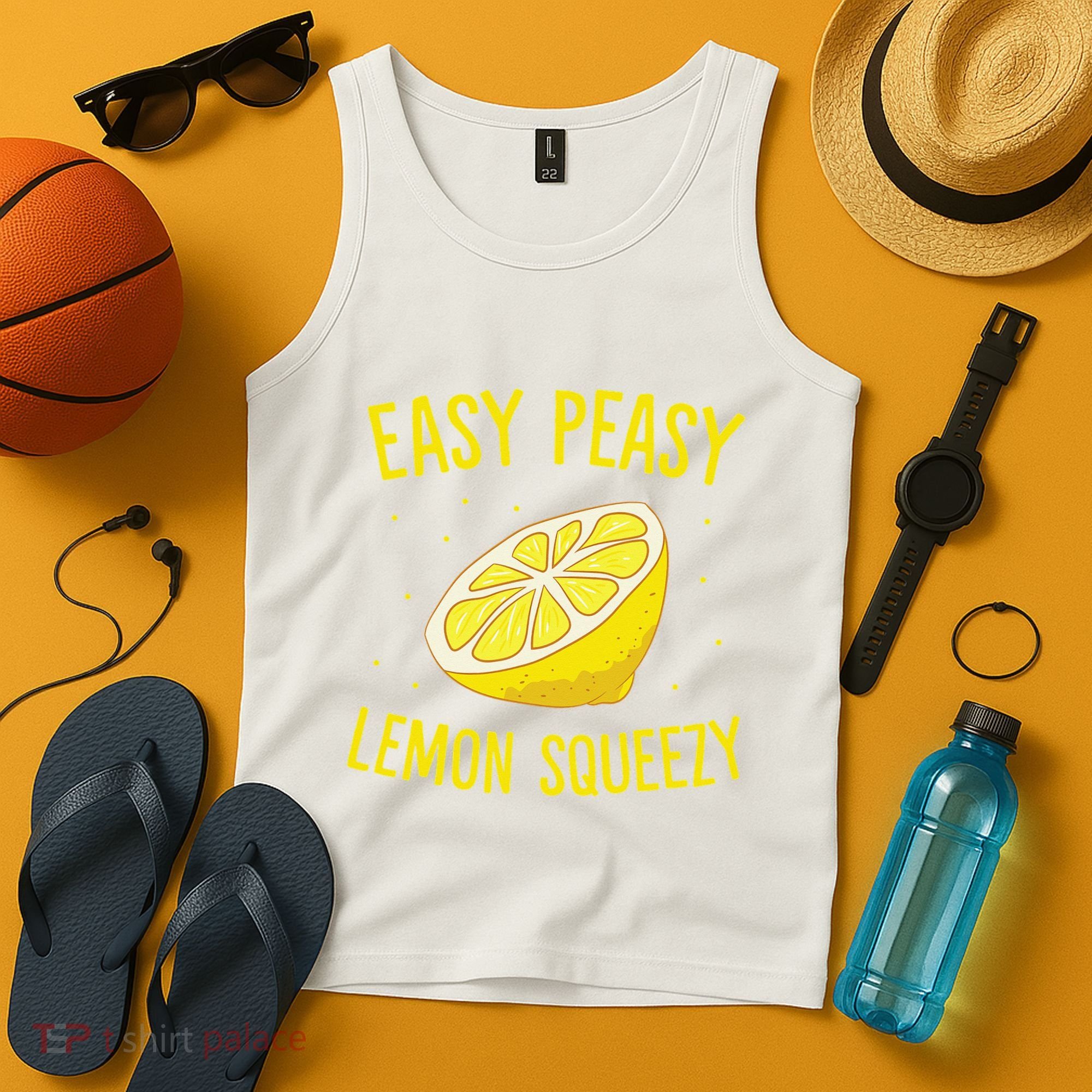 Easy Peasy Lemon Squeezy Funny Lemons Summer Lemonade Tank Top