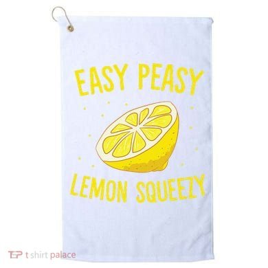 Easy Peasy Lemon Squeezy Funny Lemons Summer Lemonade Golf Towel