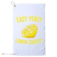 Easy Peasy Lemon Squeezy Funny Lemons Summer Lemonade Golf Towel thumb 0