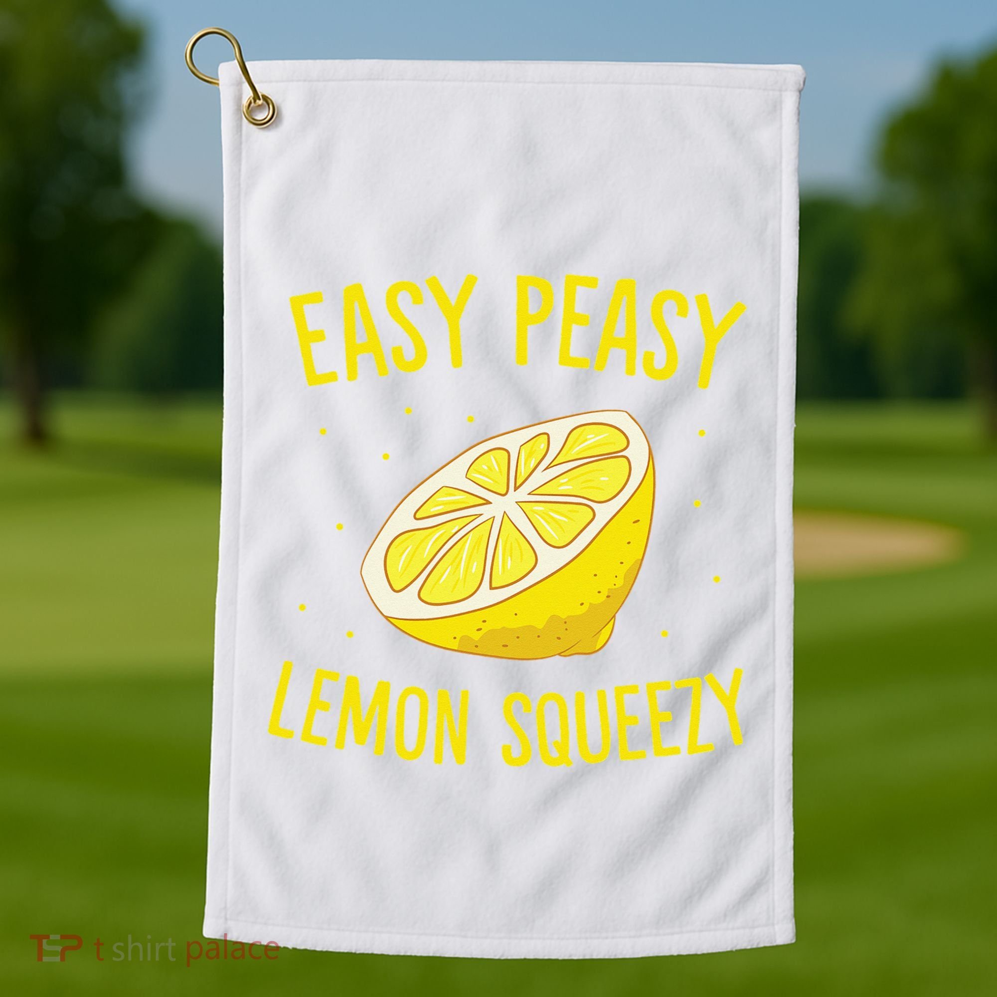 Easy Peasy Lemon Squeezy Funny Lemons Summer Lemonade Golf Towel