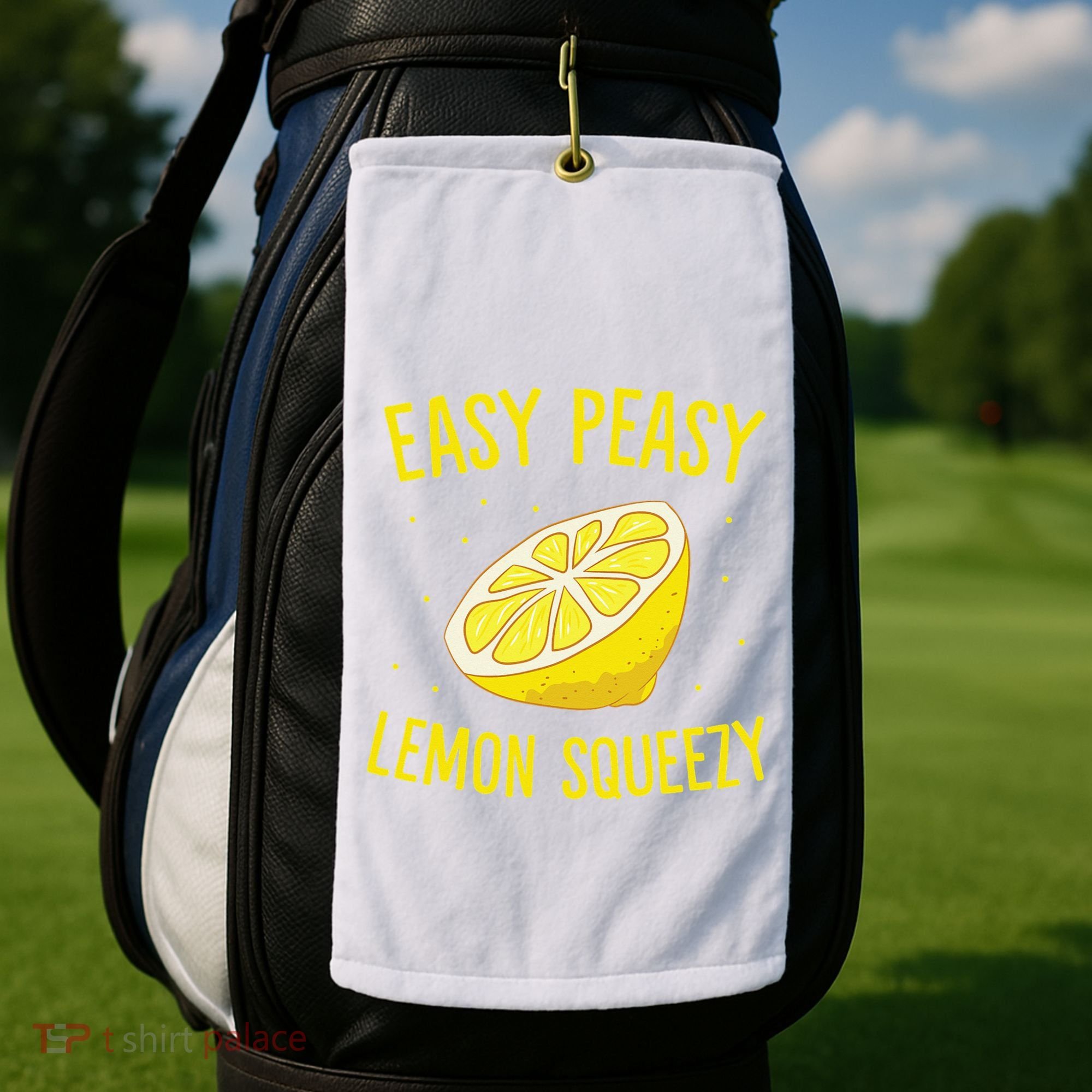 Easy Peasy Lemon Squeezy Funny Lemons Summer Lemonade Golf Towel