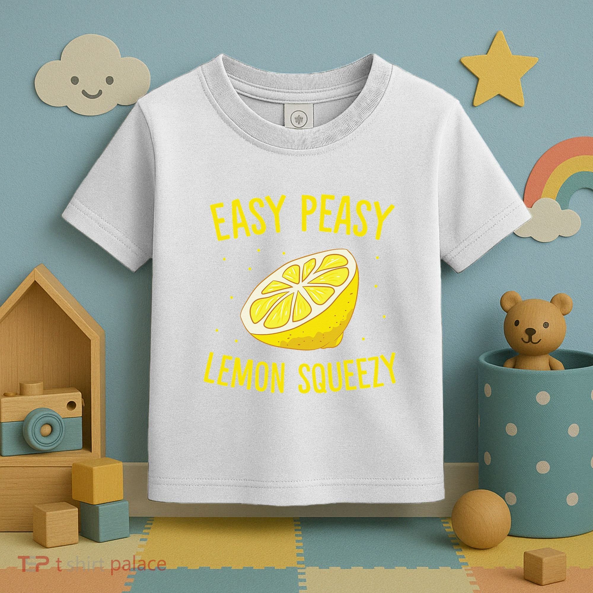 Easy Peasy Lemon Squeezy Funny Lemons Summer Lemonade Toddler T-Shirt