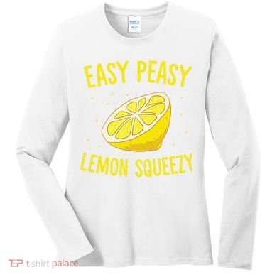 Easy Peasy Lemon Squeezy Funny Lemons Summer Lemonade Women's Long Sleeve Shirt
