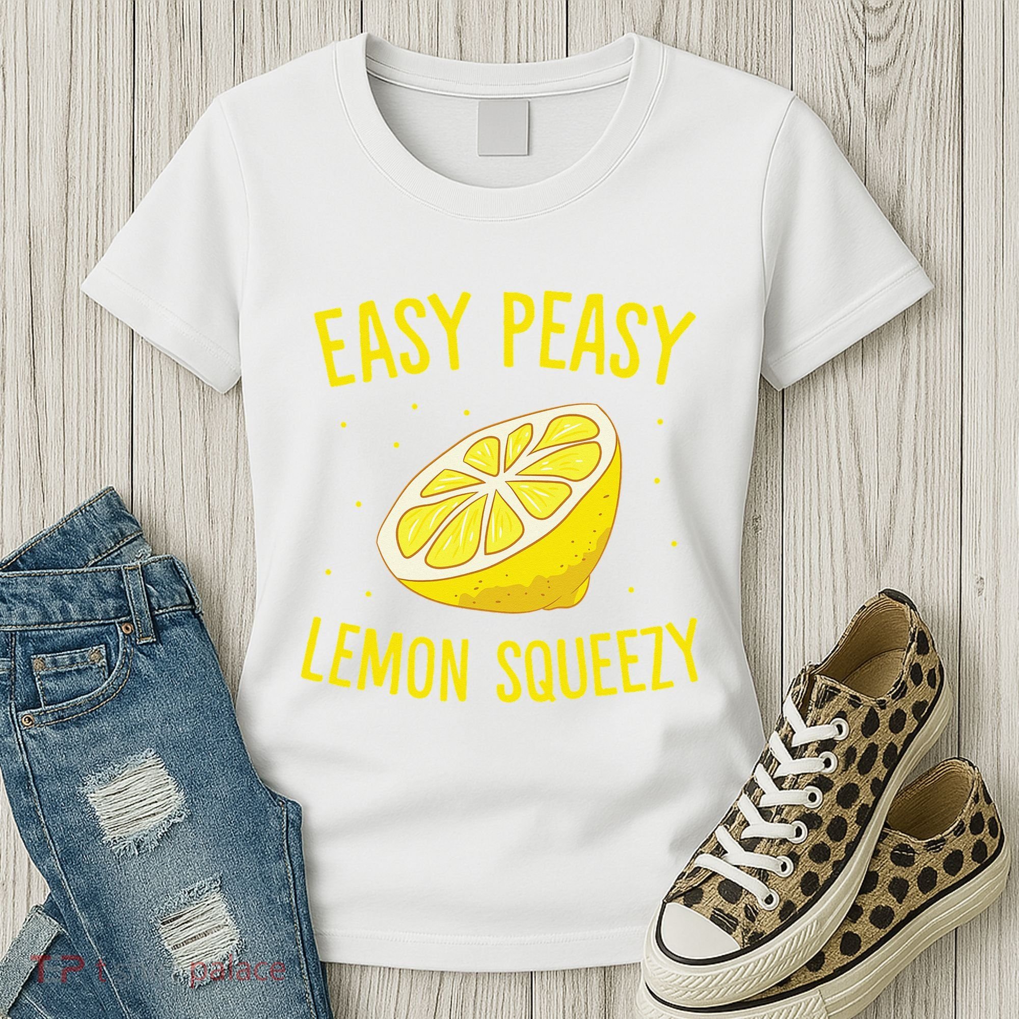 Easy Peasy Lemon Squeezy Funny Lemons Summer Lemonade Women's T-Shirt