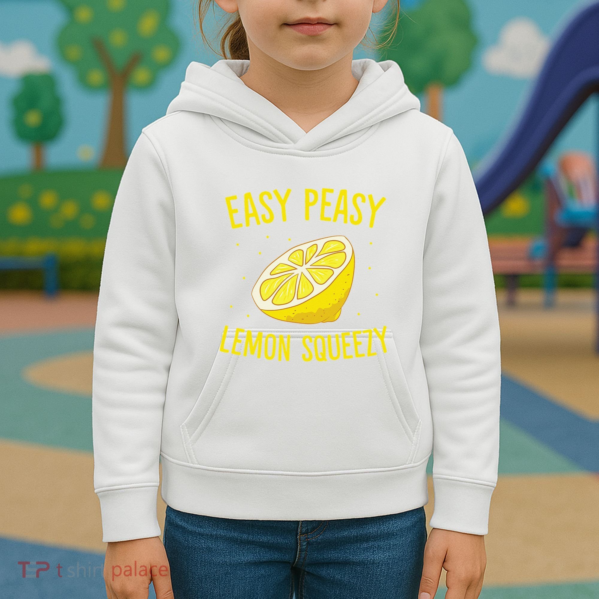 Easy Peasy Lemon Squeezy Funny Lemons Summer Lemonade Kids Hoodie