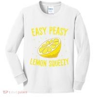Easy Peasy Lemon Squeezy Funny Lemons Summer Lemonade Kids Long Sleeve Shirt thumb 0