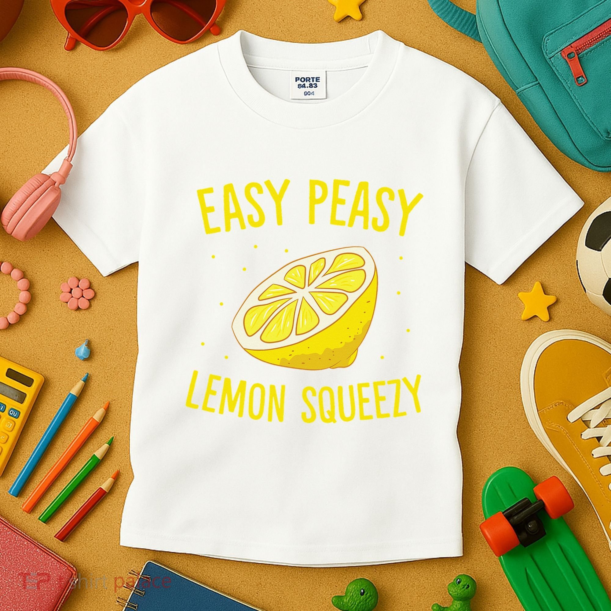 Easy Peasy Lemon Squeezy Funny Lemons Summer Lemonade Kids T-Shirt